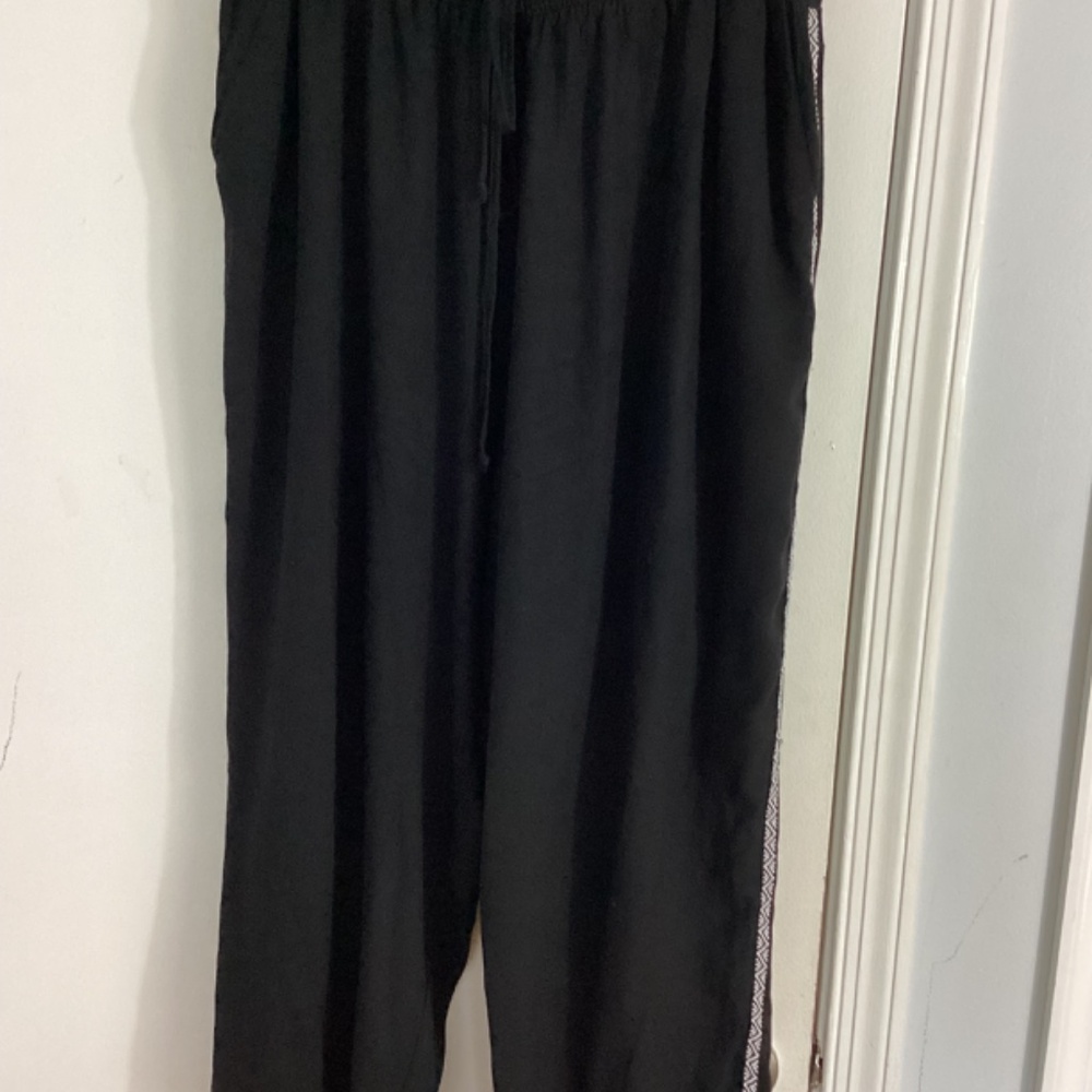 NWT DR2 DANIEL RAIN PLUS 3X BLACK RAYON ANKLE PANTS ELASTIC WAIST RELAXED FIT - Picture 4 of 11